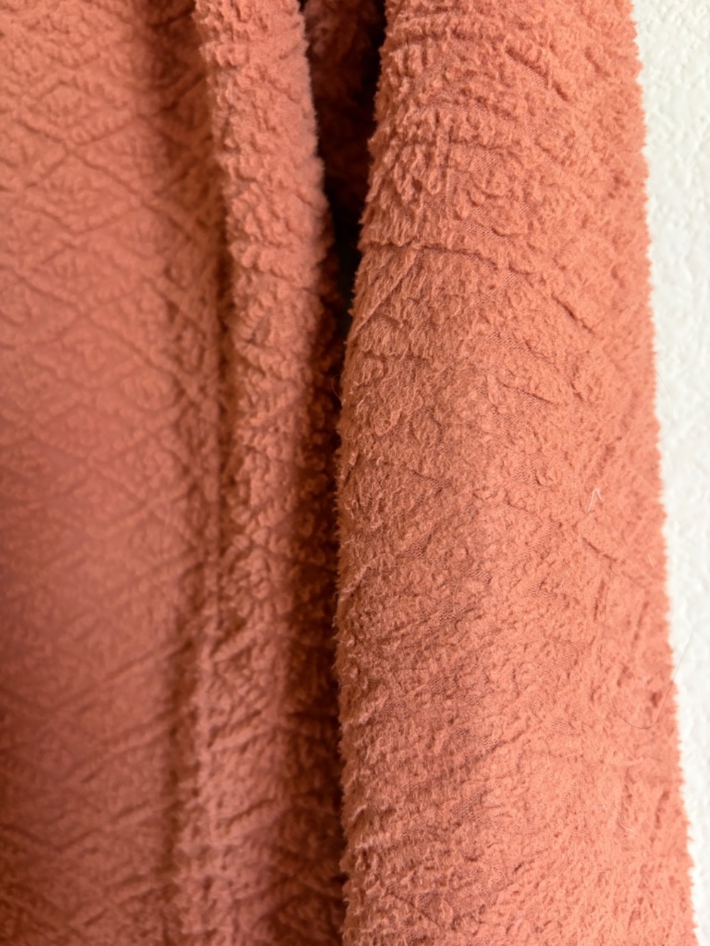 Patagonia Rust-Orange Textured Fleece Jacket - Picture 5 of 8